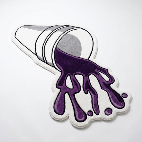 Purple Spill Drank Rug